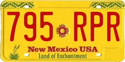 NM license plate 795RPR