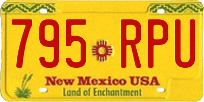 NM license plate 795RPU