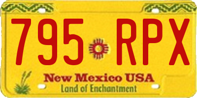 NM license plate 795RPX