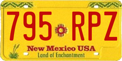 NM license plate 795RPZ