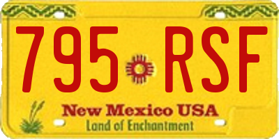NM license plate 795RSF