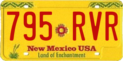 NM license plate 795RVR