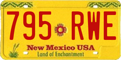 NM license plate 795RWE