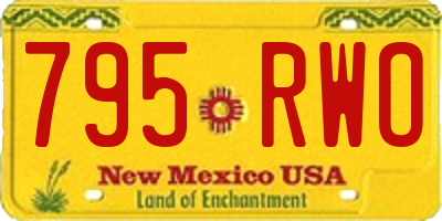 NM license plate 795RWO