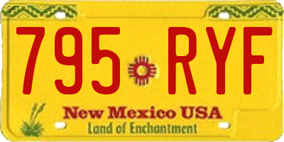 NM license plate 795RYF