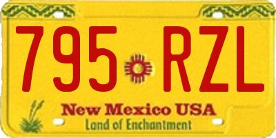 NM license plate 795RZL