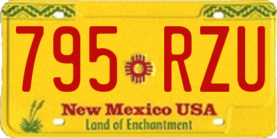 NM license plate 795RZU