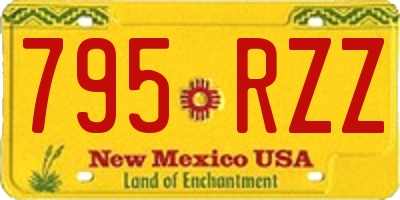 NM license plate 795RZZ