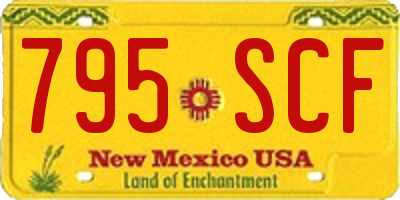 NM license plate 795SCF