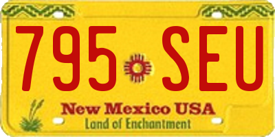 NM license plate 795SEU