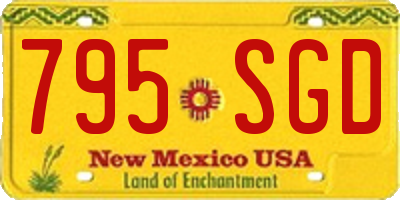 NM license plate 795SGD
