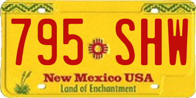 NM license plate 795SHW