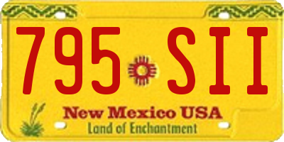 NM license plate 795SII