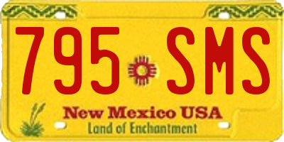 NM license plate 795SMS