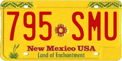 NM license plate 795SMU