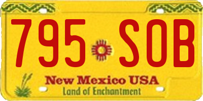 NM license plate 795SOB