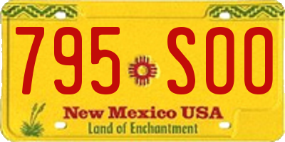 NM license plate 795SOO