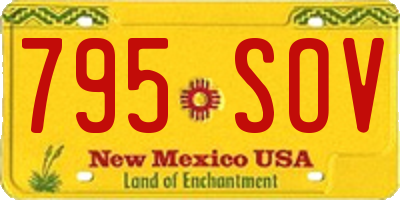 NM license plate 795SOV