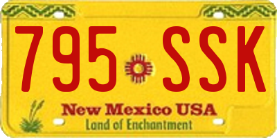 NM license plate 795SSK
