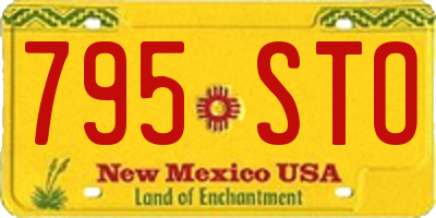 NM license plate 795STO