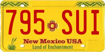NM license plate 795SUI