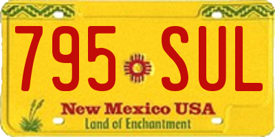 NM license plate 795SUL