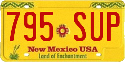 NM license plate 795SUP