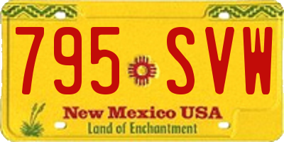 NM license plate 795SVW