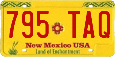 NM license plate 795TAQ