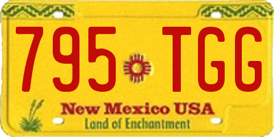 NM license plate 795TGG
