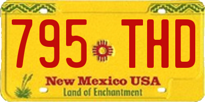 NM license plate 795THD