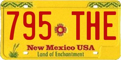 NM license plate 795THE