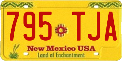 NM license plate 795TJA