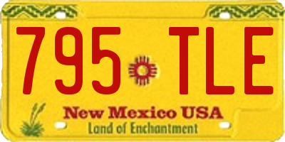NM license plate 795TLE