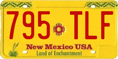 NM license plate 795TLF