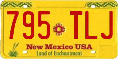 NM license plate 795TLJ