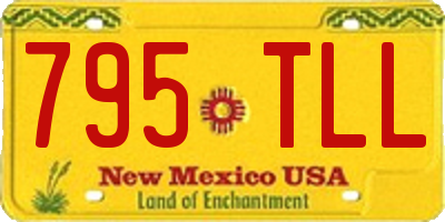 NM license plate 795TLL