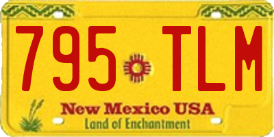 NM license plate 795TLM