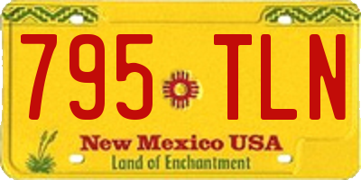 NM license plate 795TLN