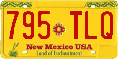 NM license plate 795TLQ