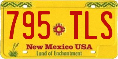 NM license plate 795TLS