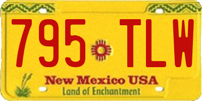 NM license plate 795TLW