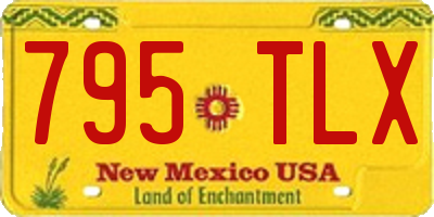 NM license plate 795TLX