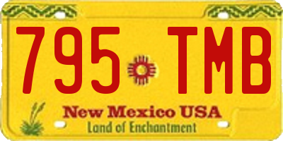 NM license plate 795TMB