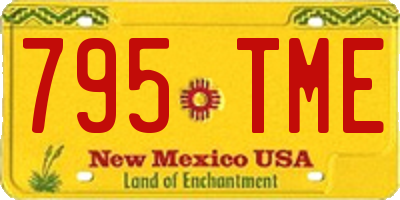 NM license plate 795TME