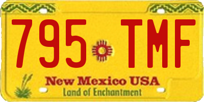 NM license plate 795TMF
