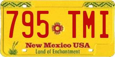 NM license plate 795TMI