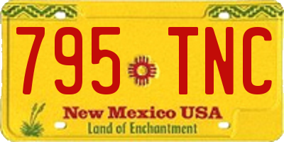 NM license plate 795TNC