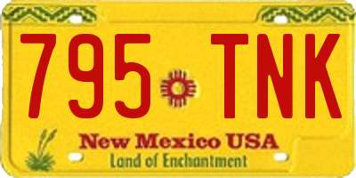 NM license plate 795TNK