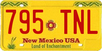 NM license plate 795TNL